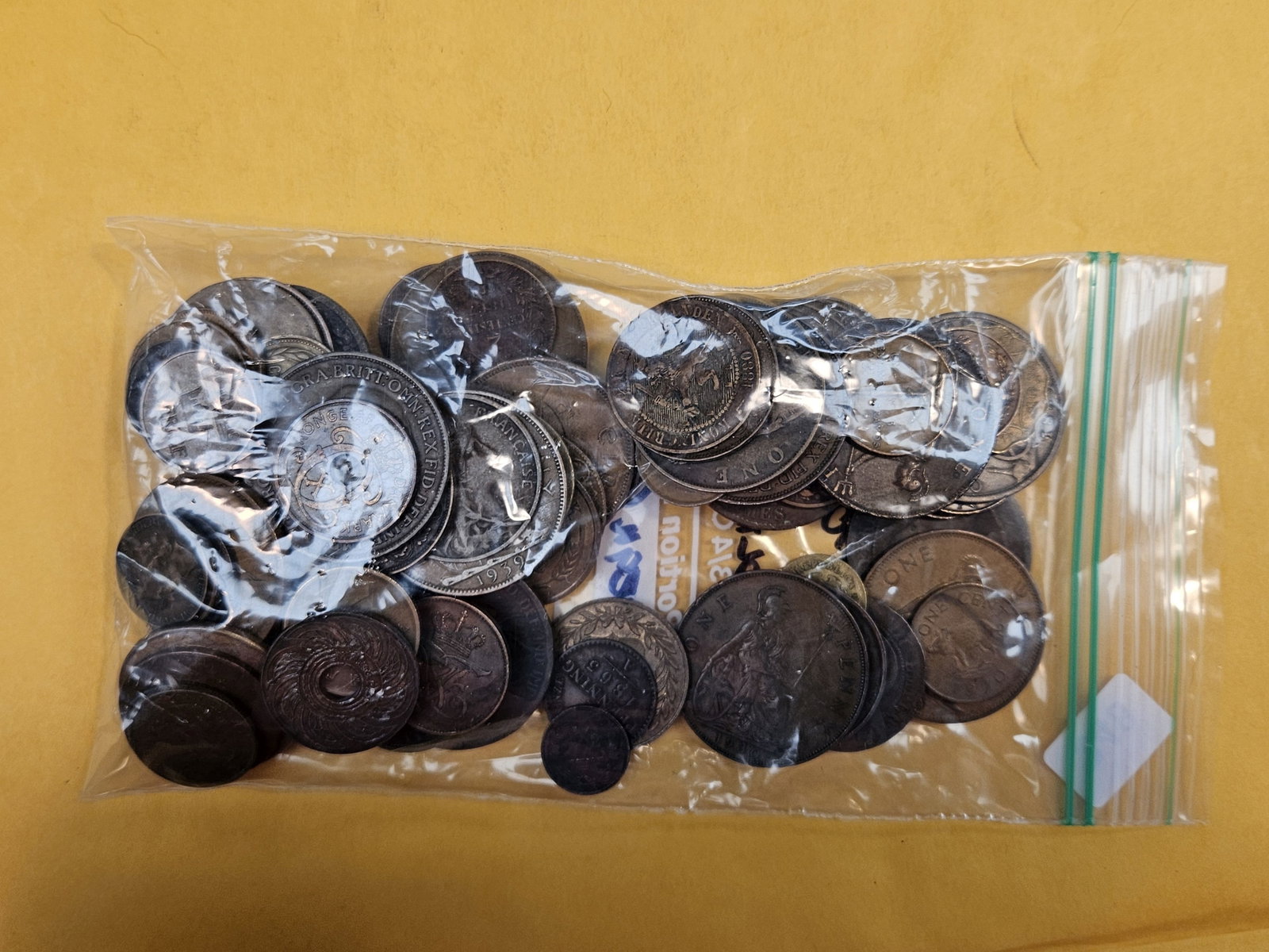 ONE Pound of mixed, older, World Copper coins - 2