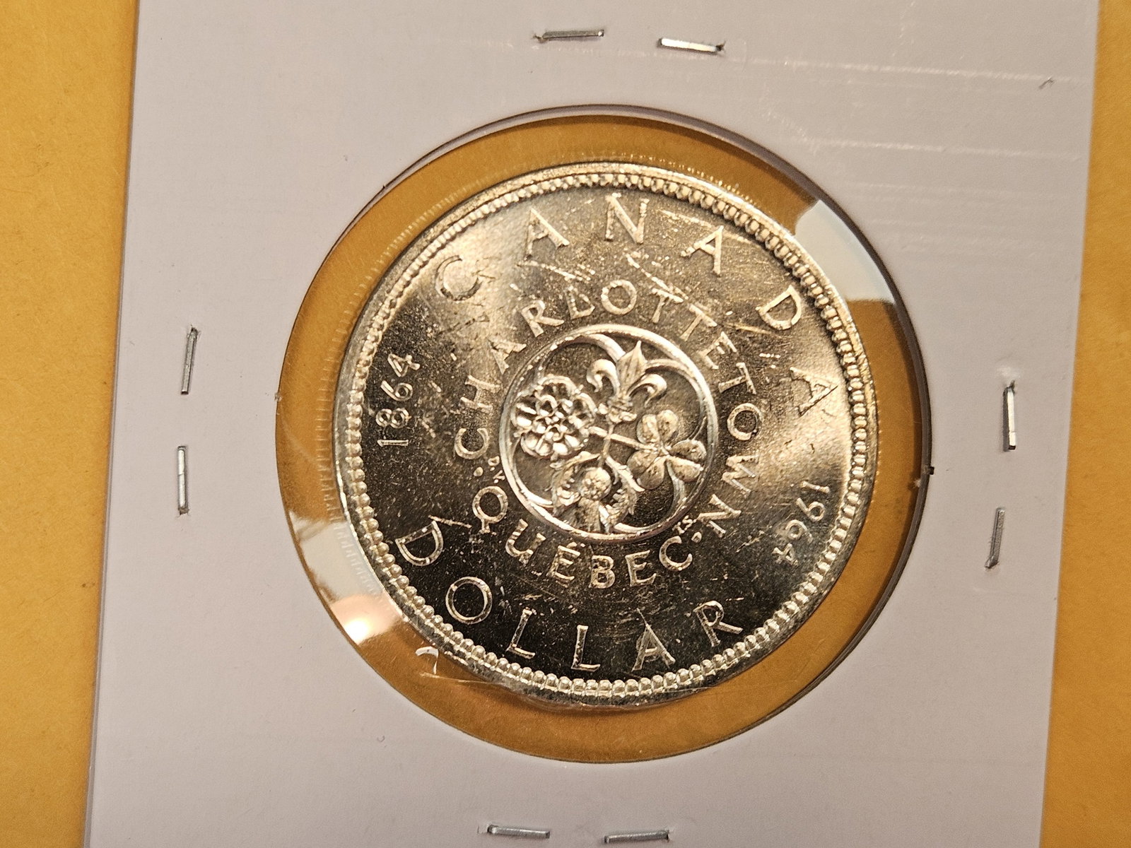 GEM Brilliant Uncirculated 1964 Canada Silver Dollar - 2
