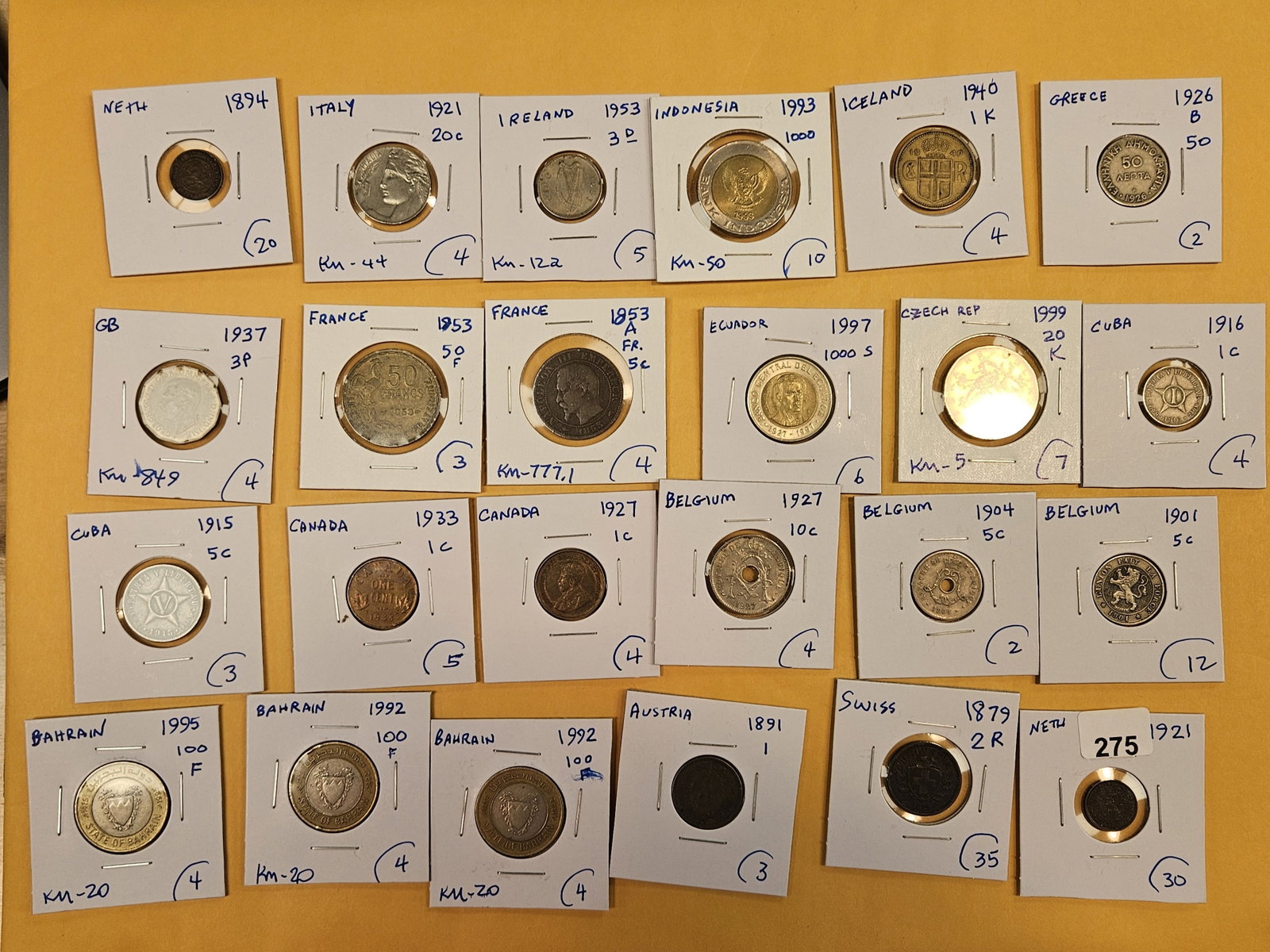 Twenty-four mixed World coins (1 of 5)