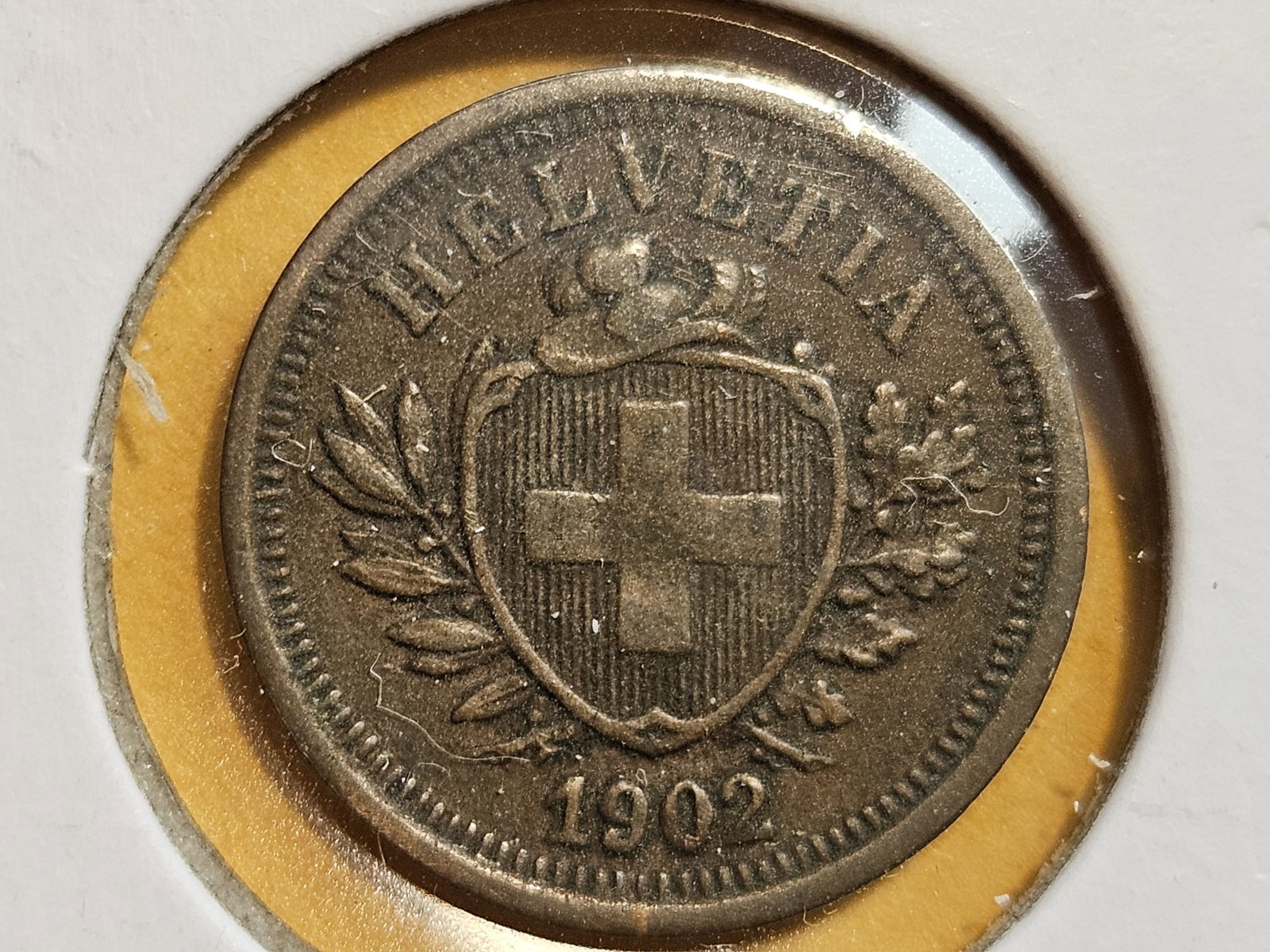 Key Date 1902 Switzerland 1 rappen: KM 3.2