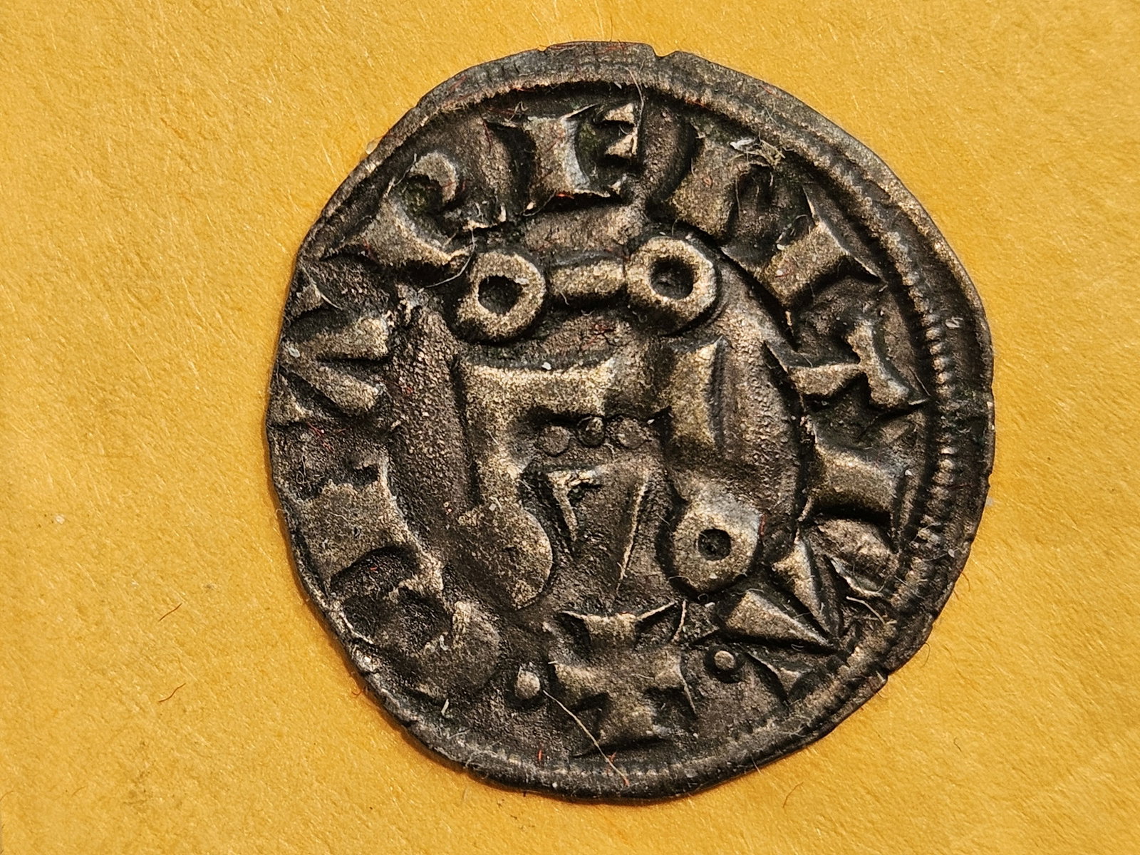 MEDIEVAL! 1245 - 1278 Crusader - Achaia denier (1 of 3)