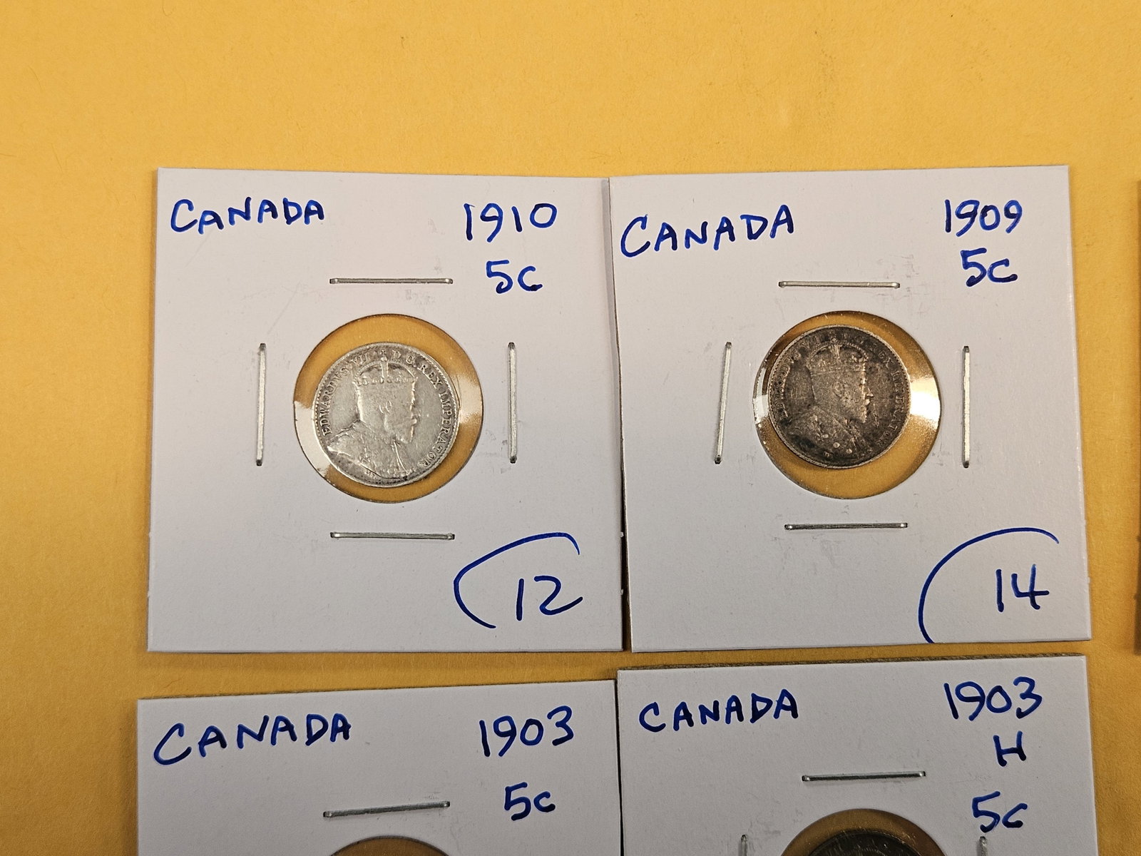 Ten more silver Canadian 5 cent coins - 2