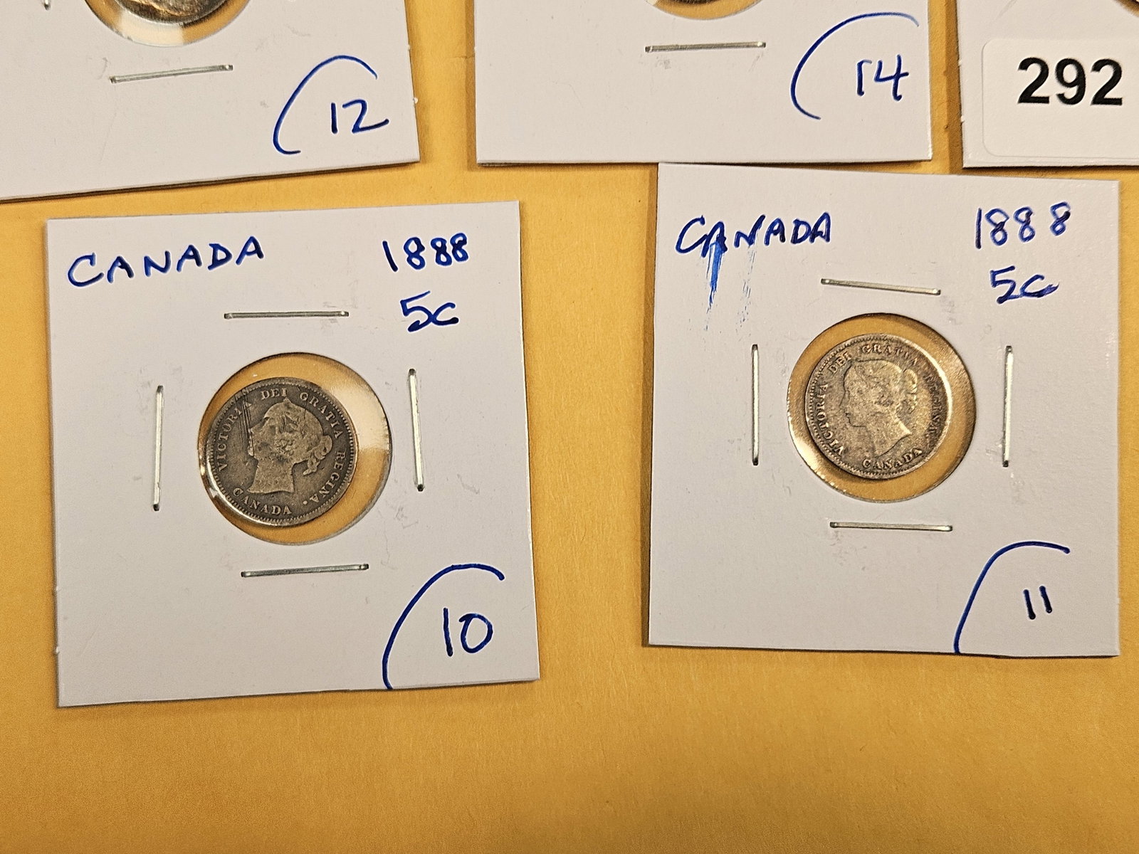 Ten more silver Canadian 5 cent coins - 6