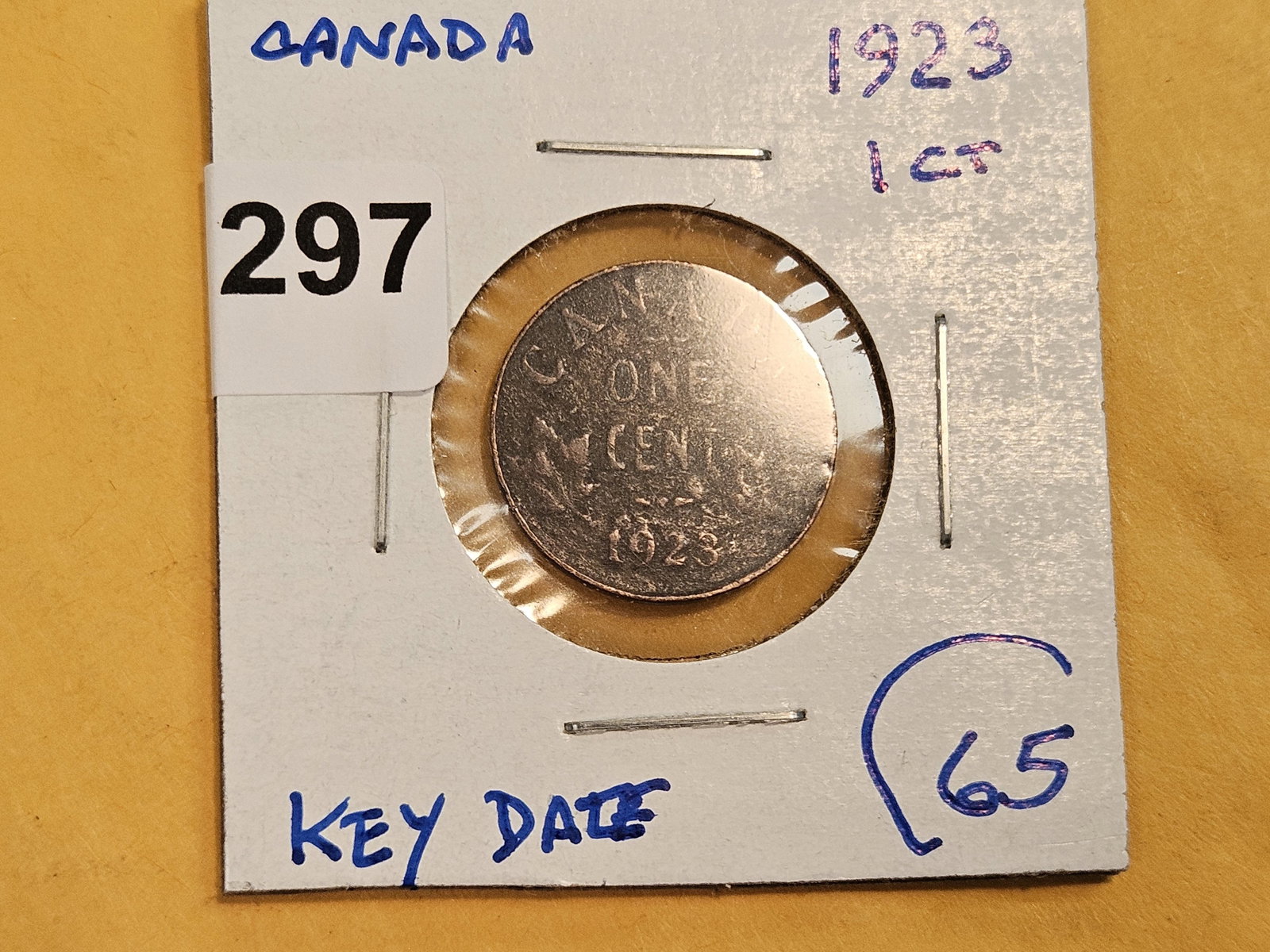 Key Date 1923 Canada One Cent - 2