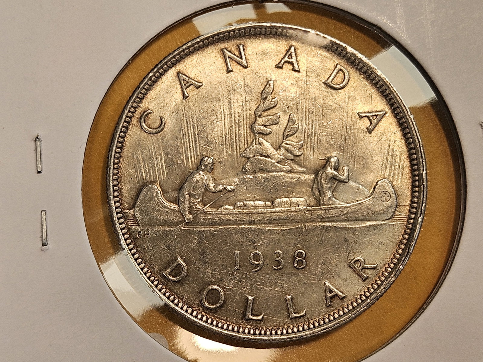 Bright 1938 Canada Silver Dollar - 3
