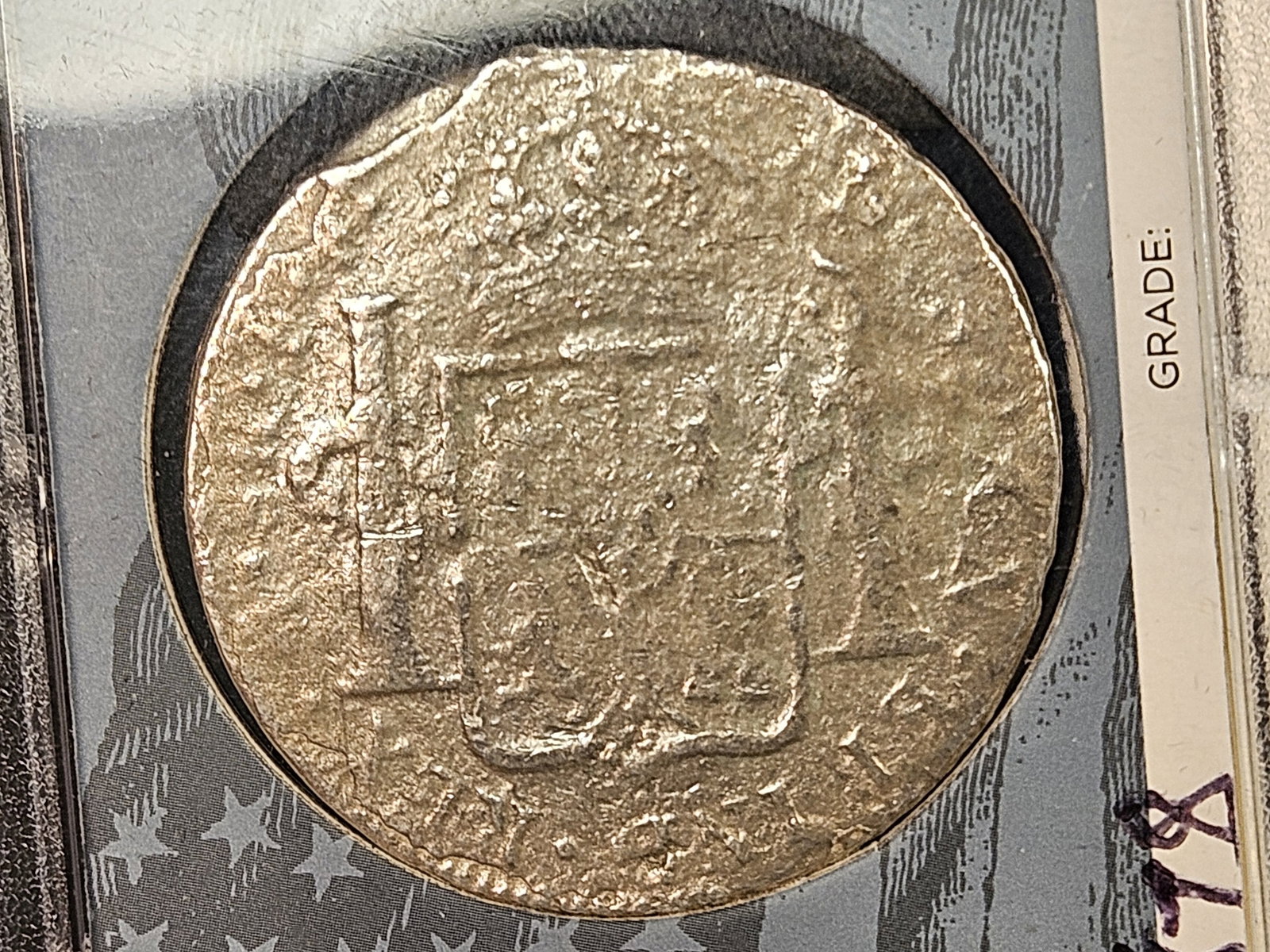 SHIPWRECK COIN! Cool 1783 Silver 8 reals - 5