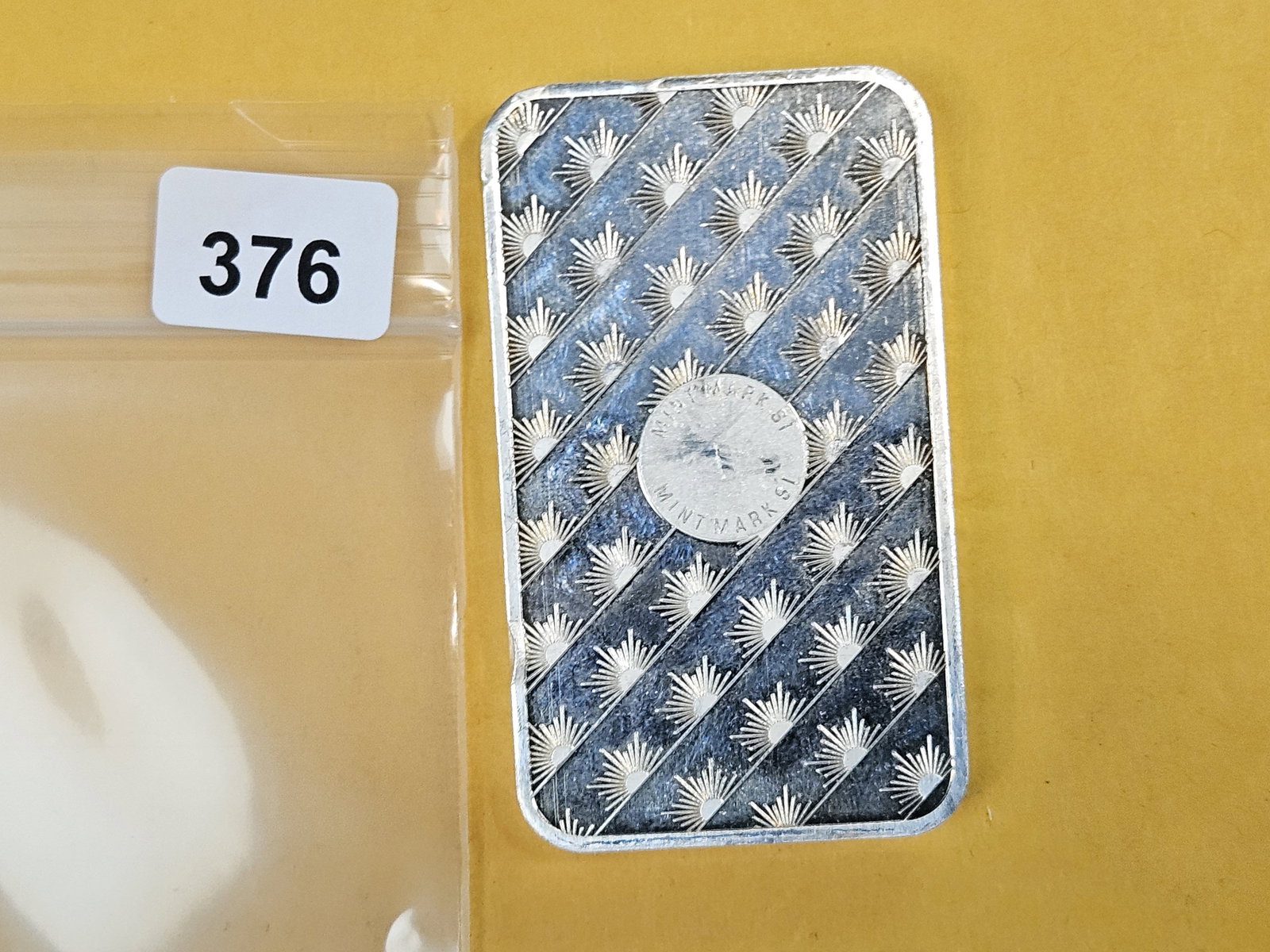 FIVE Troy Ounce .999 fine silver art bar - 2