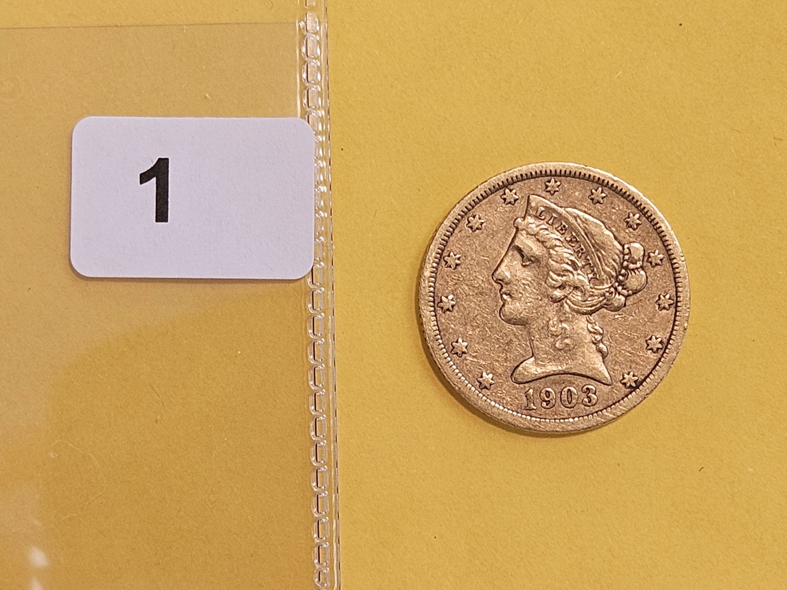 GOLD! 1903-S Liberty Head Gold Five Dollar Half-Eagle - 2