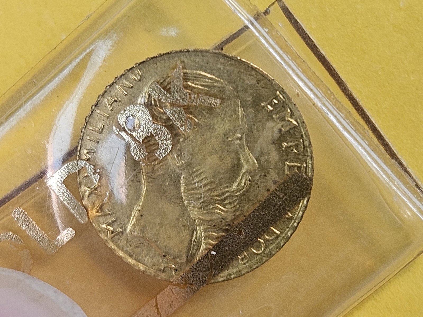 GOLD! 1865 Maximiliano Gold Wedding Token - 2