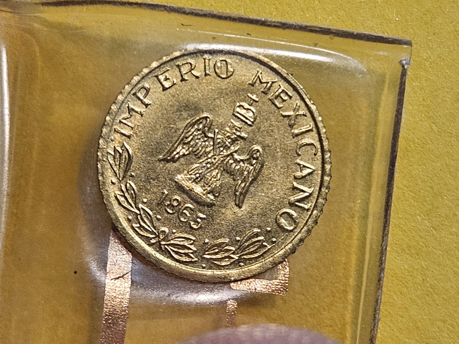 GOLD! 1865 Maximiliano Gold Wedding Token - 3