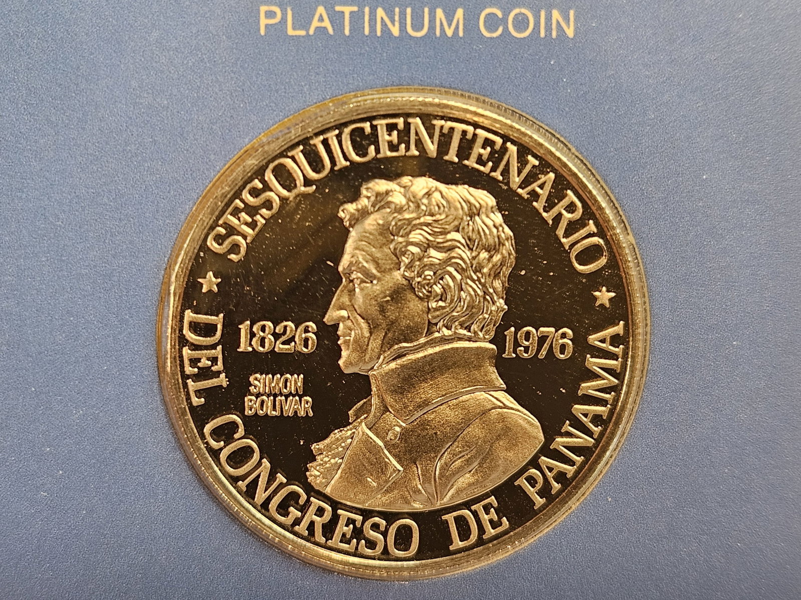 PLATINUM! GEM Proof Deep Cameo 1976 Panama Platinum 150 Balboad (1 of 3)