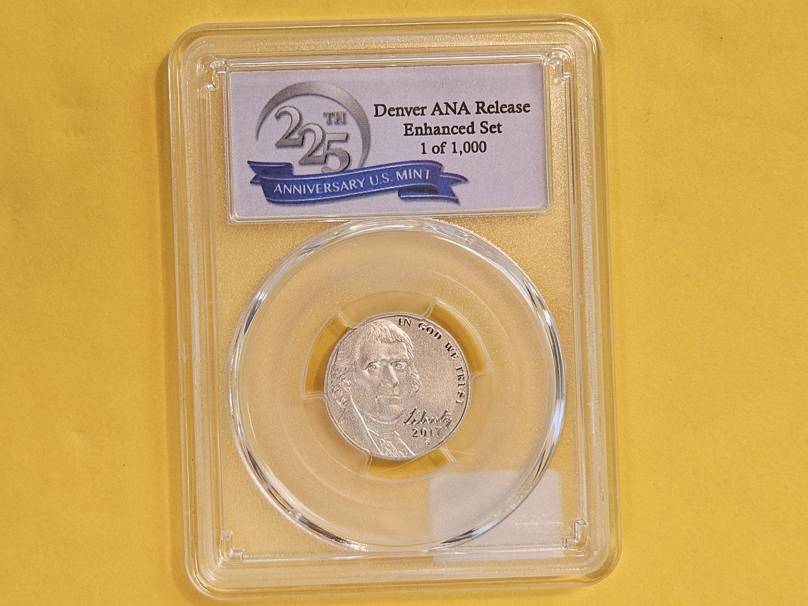 PERFECT! PCGS 2017-S Jefferson Nickel in Specimen 70 FS - 3