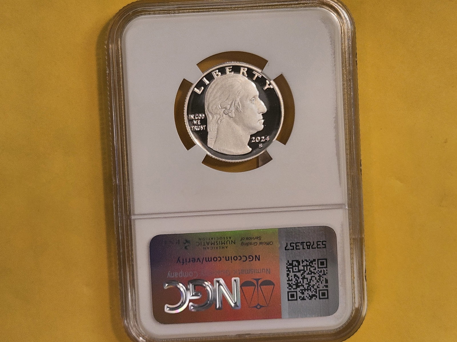 PERFECT! NGC 2024-S SILVER Washington Quarter in Proof 70 Ultra Cameo - 3
