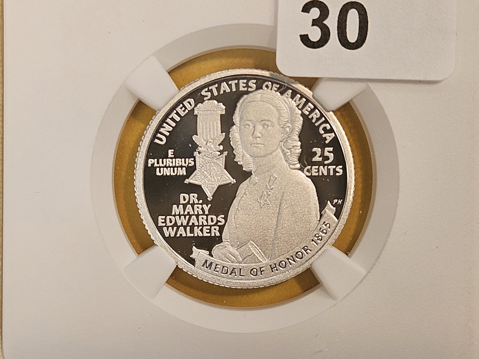 PERFECT! NGC 2024-S SILVER Washington Quarter in Proof 70 Ultra Cameo: Perfect Grade! Made from .999 fine silver. Dr. Mary Edwards Walker
