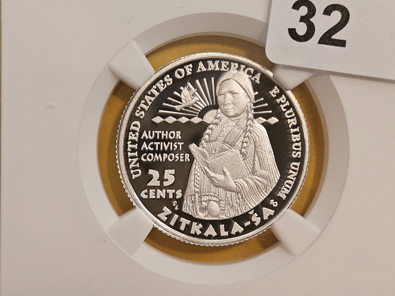 PERFECT! NGC 2024-S SILVER Washington Quarter in Proof 70 Ultra Cameo: Perfect Grade! Made from .999 fine silver. Zitkala-Sa