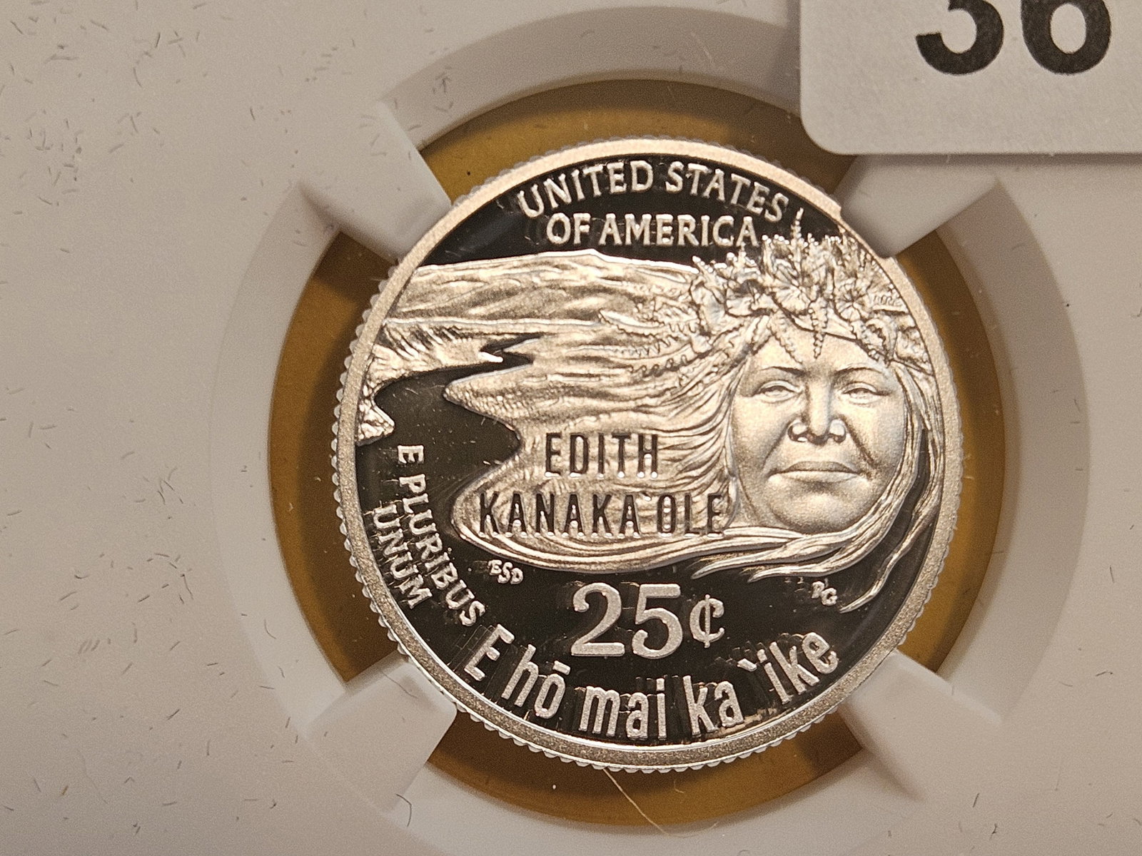 PERFECT! NGC 2023-S SILVER Washington Quarter in Proof 70 Ultra Cameo: Perfect Grade! Made from .999 fine silver. Edith Kanaka'ole