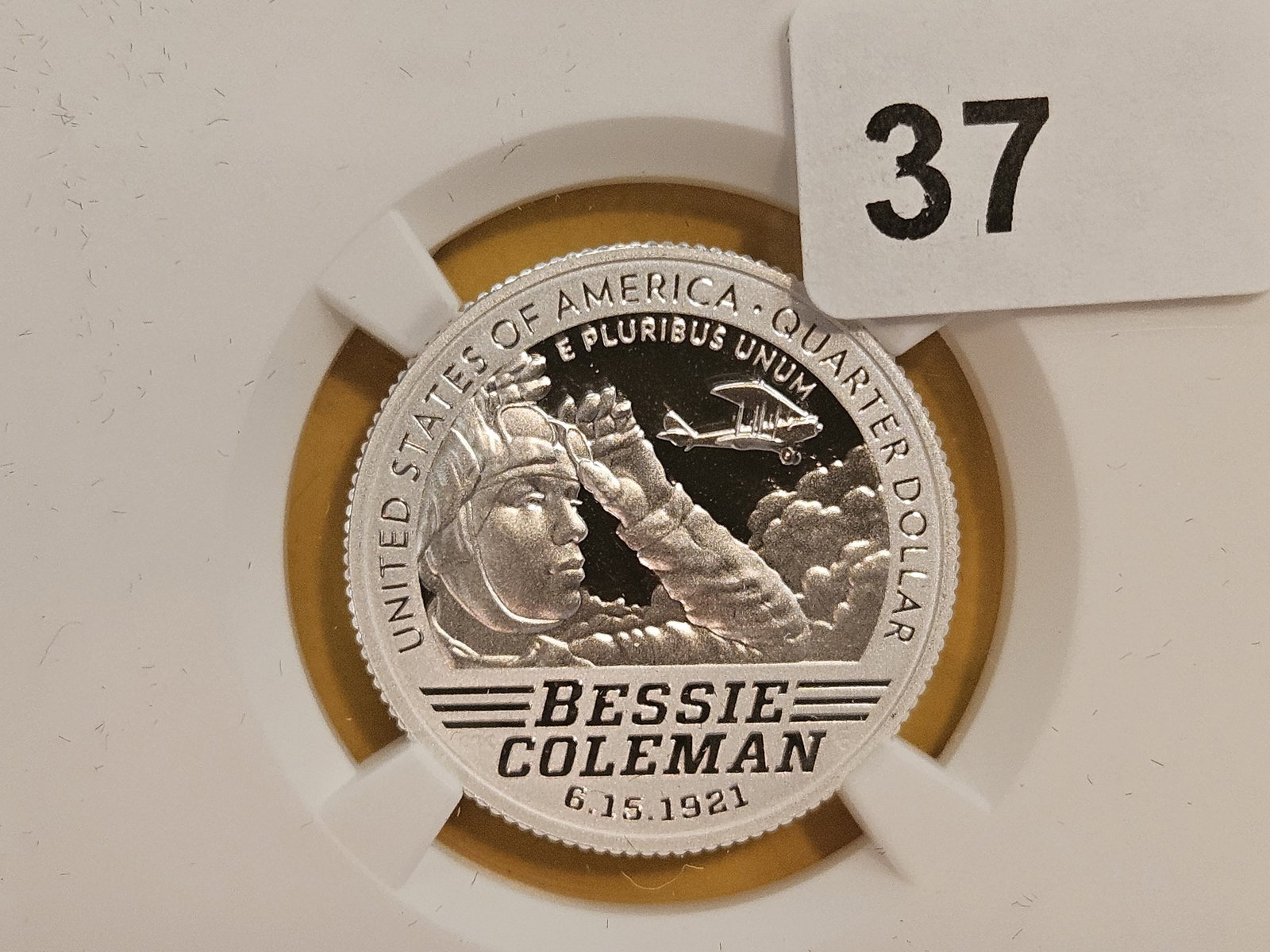 PERFECT! NGC 2023-S SILVER Washington Quarter in Proof 70 Ultra Cameo: Perfect Grade! Made from .999 fine silver. Bessie Coleman