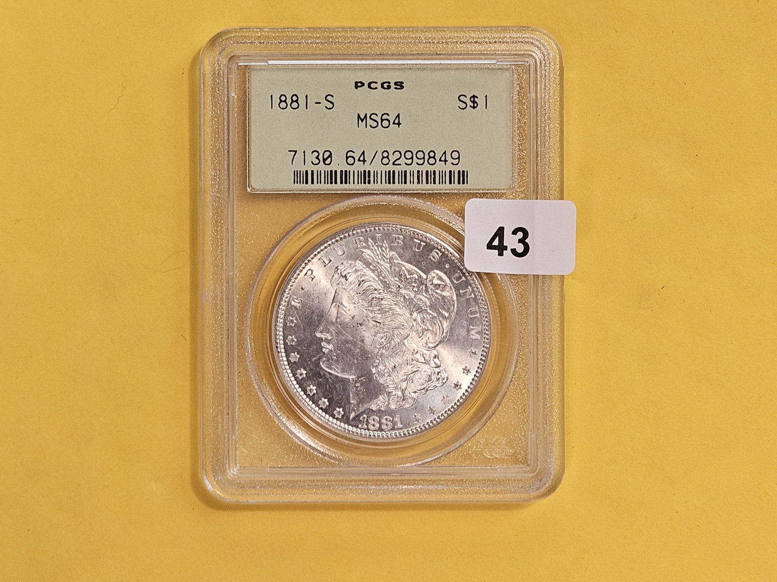 PCGS OGH 1881-S Morgan Dollar in Mint State 64 - 2