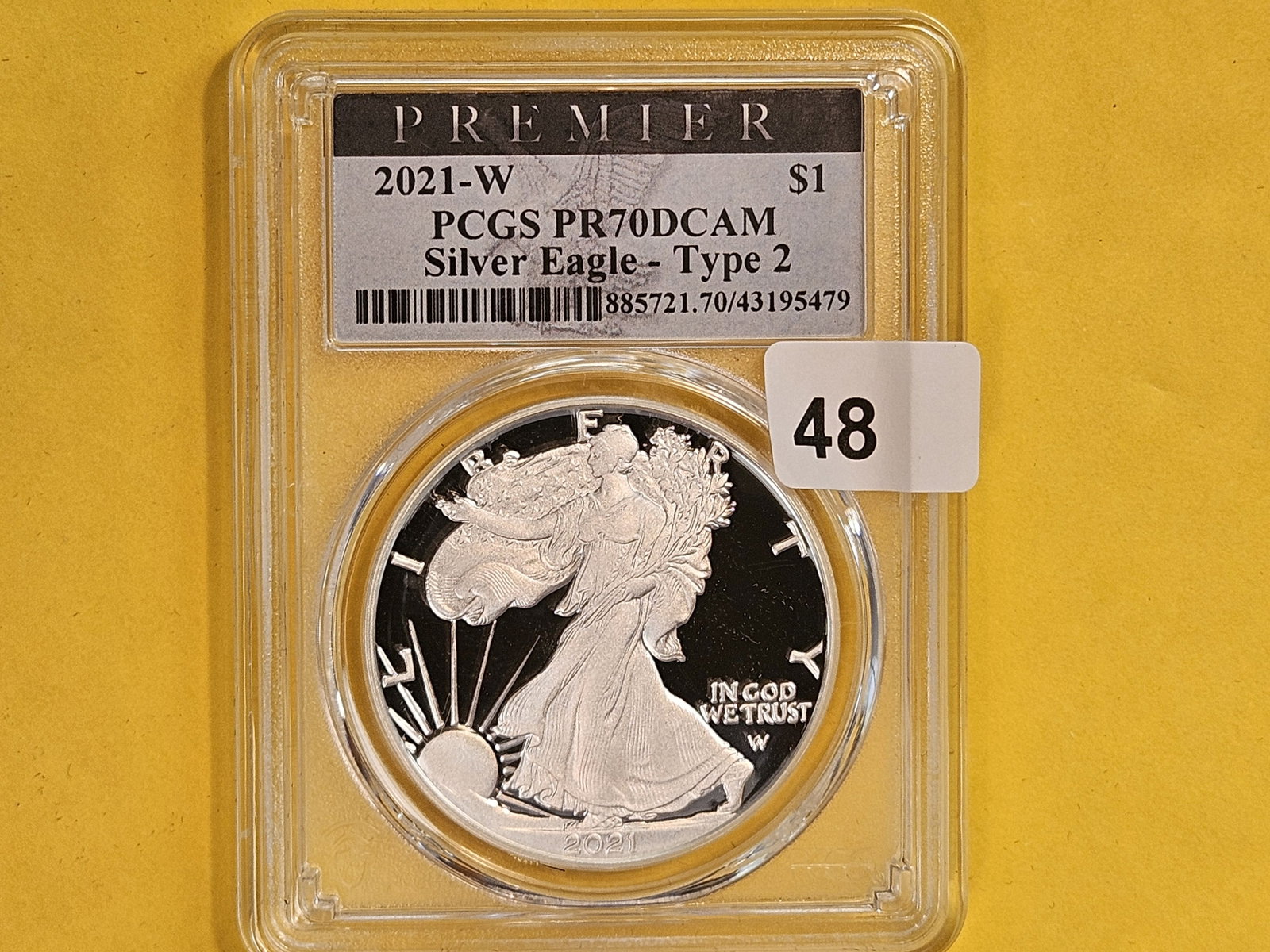 PERFECT! PCGS 2021-W American Silver Eagle in Proof 70 Deep Cameo: Perfect Grade!