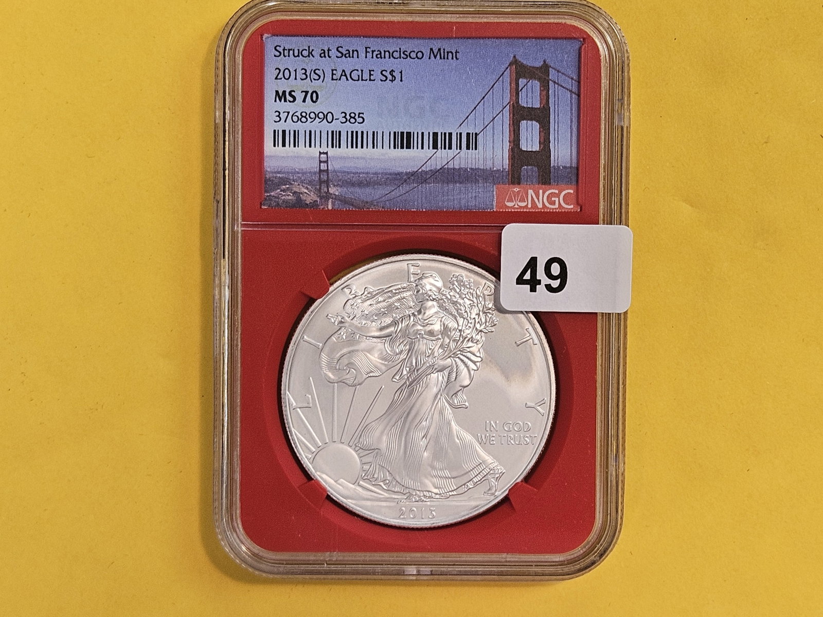 PERFECT! NGC 2013 American Silver Eagle in Mint State 70 (1 of 2)