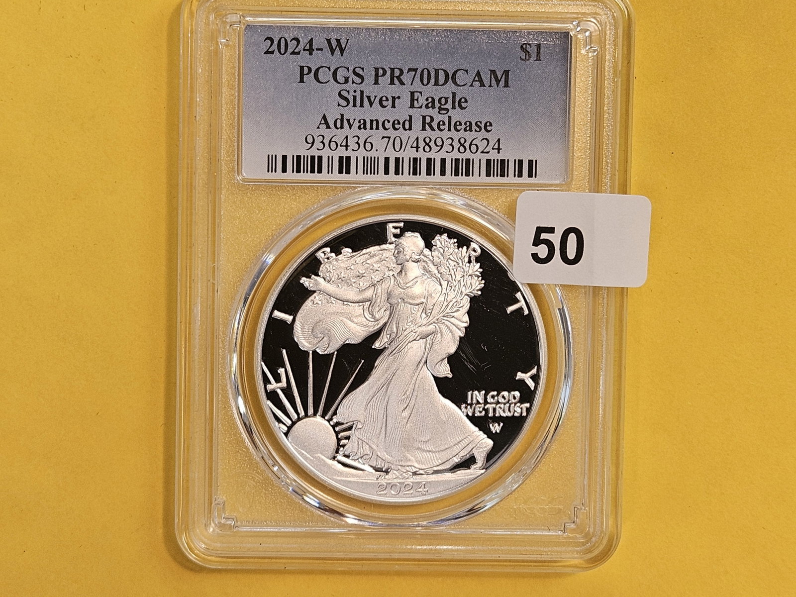 PERFECT! PCGS 2024-W American Silver Eagle in Proof 70 Deep Cameo (1 of 2)