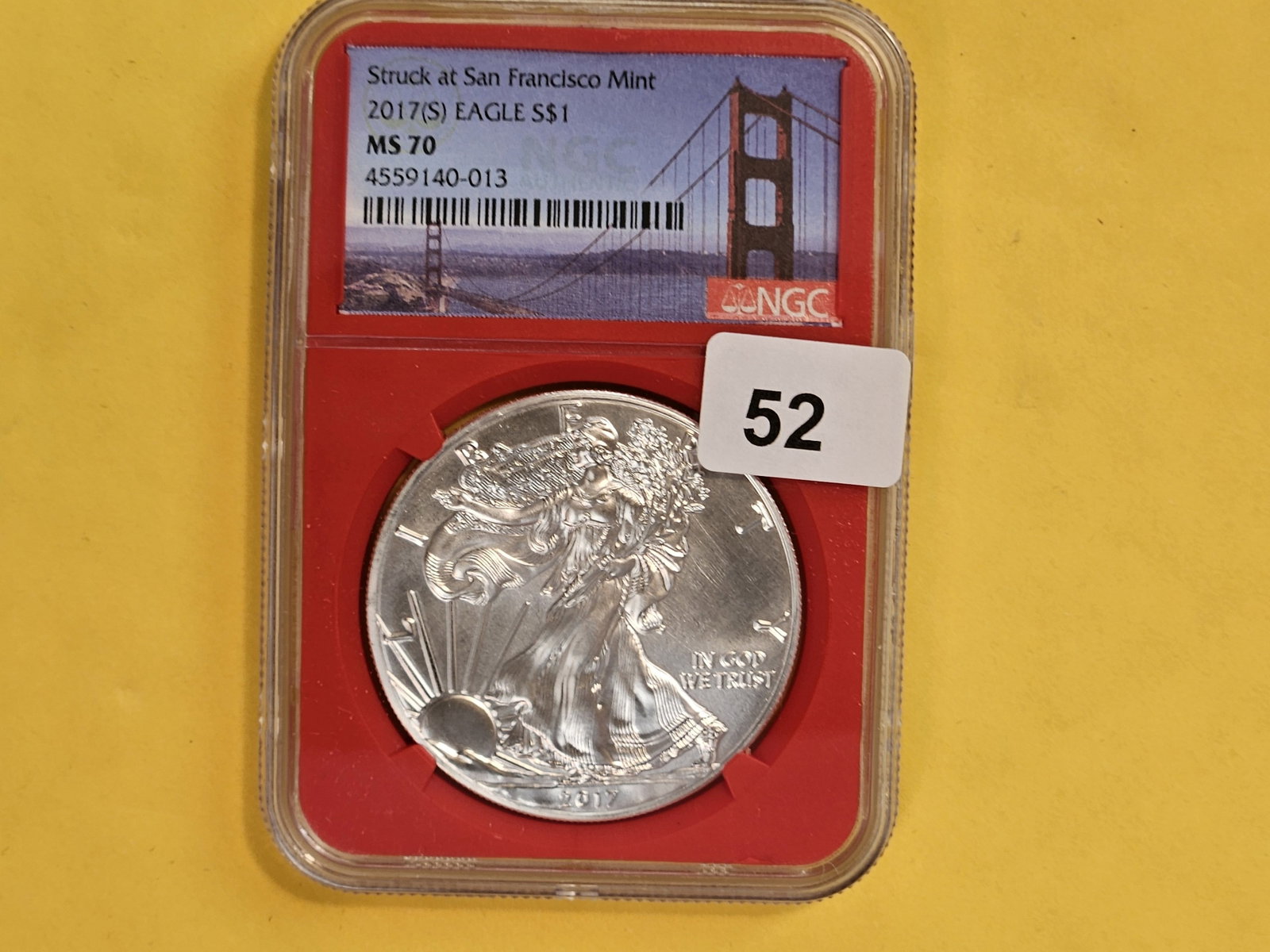 PERFECT! NGC 2017 American Silver Eagle in Mint State 70: Perfect Grade!
