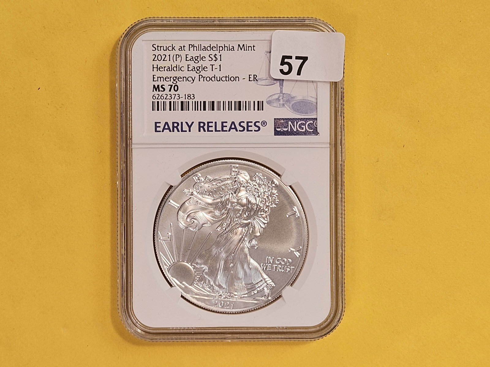 PERFECT! NGC 2021 American Silver Eagle in Mint State 70: Perfect Grade!