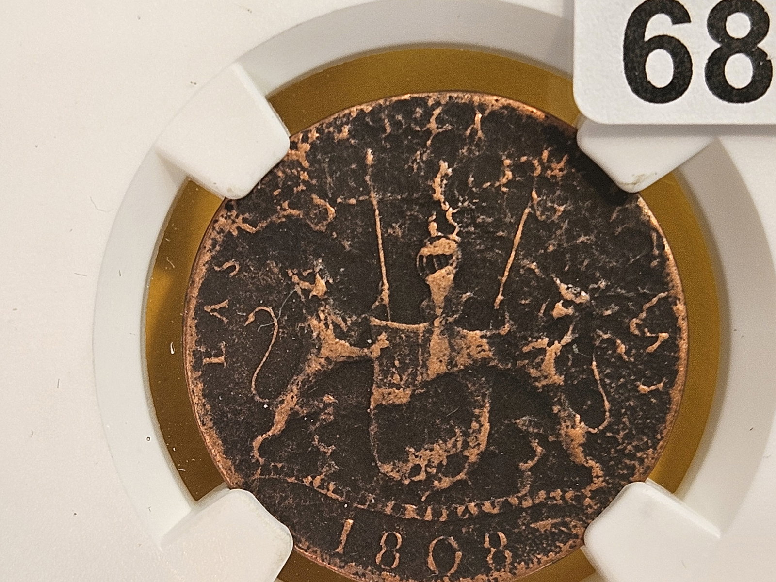 NGC 1808 East India Company 10 Cash: Madras Presidency. Admiral Gardner