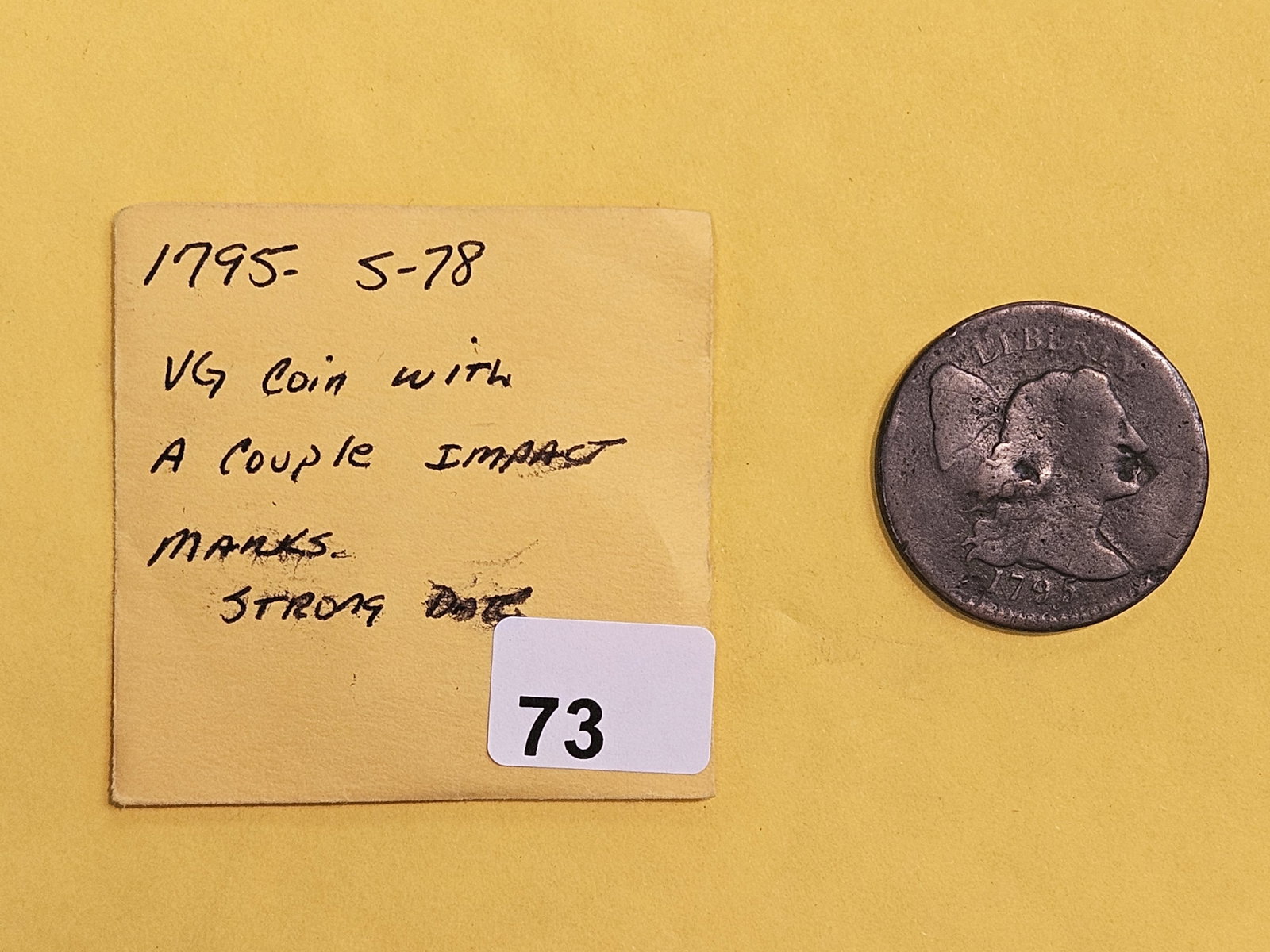 * Scarcer * 1795 Liberty Cap Large Cent in Very Good - 2