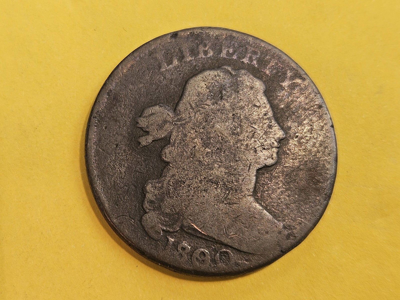 1800 over 79 Draped Bust Large Cent in Good: Sheldon S-196