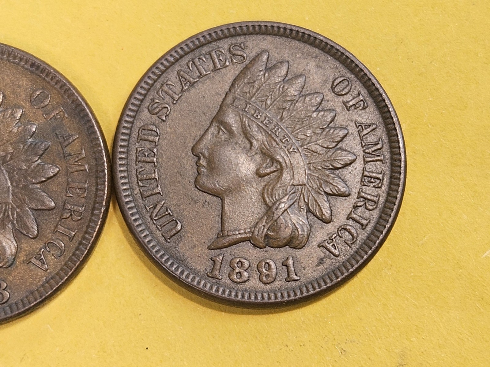 Two Very Choice Brown Unciruclated Indian Cents - 4