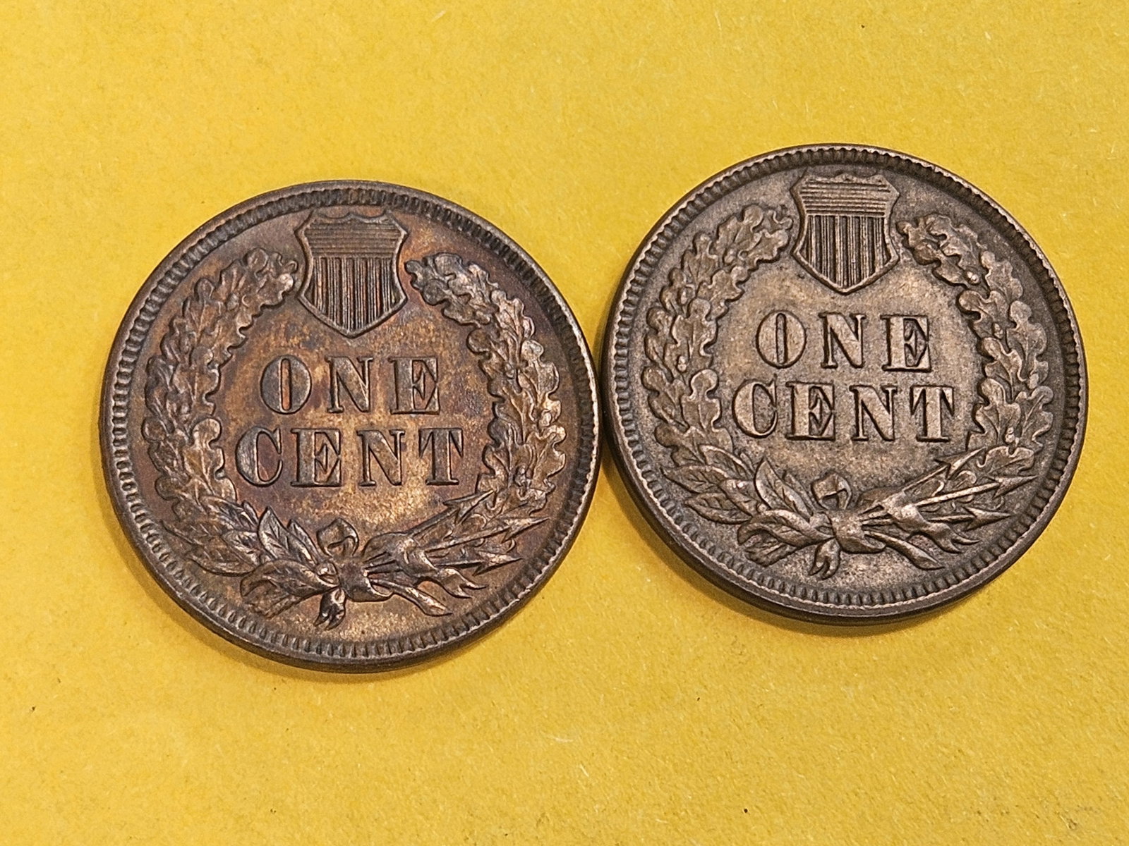 Two Very Choice Brown Unciruclated Indian Cents - 5