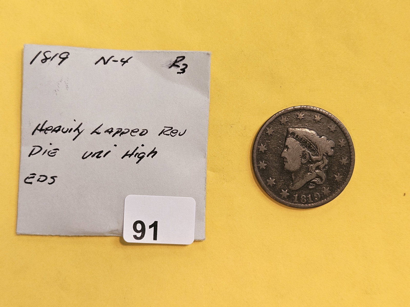 1819 Coronet Head Large Cent in Very Good - 2