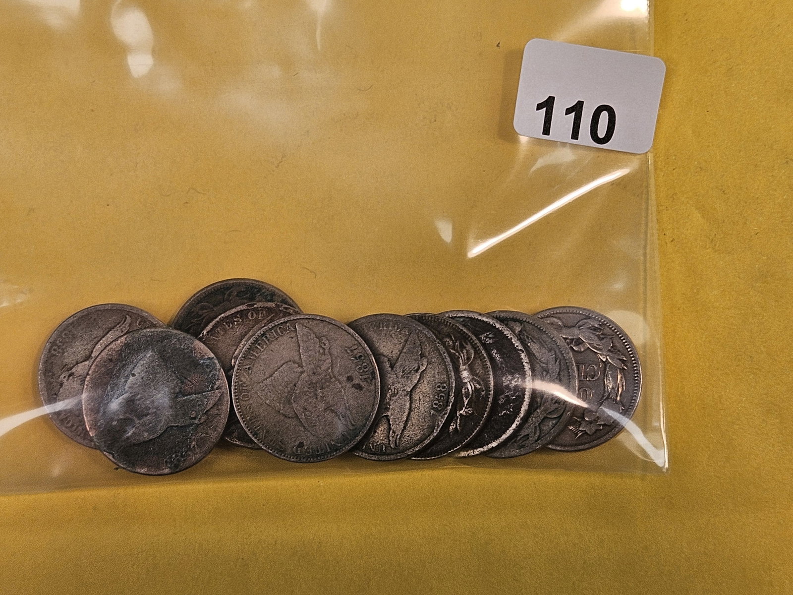 Ten Flying Eagle Cent: All circulated