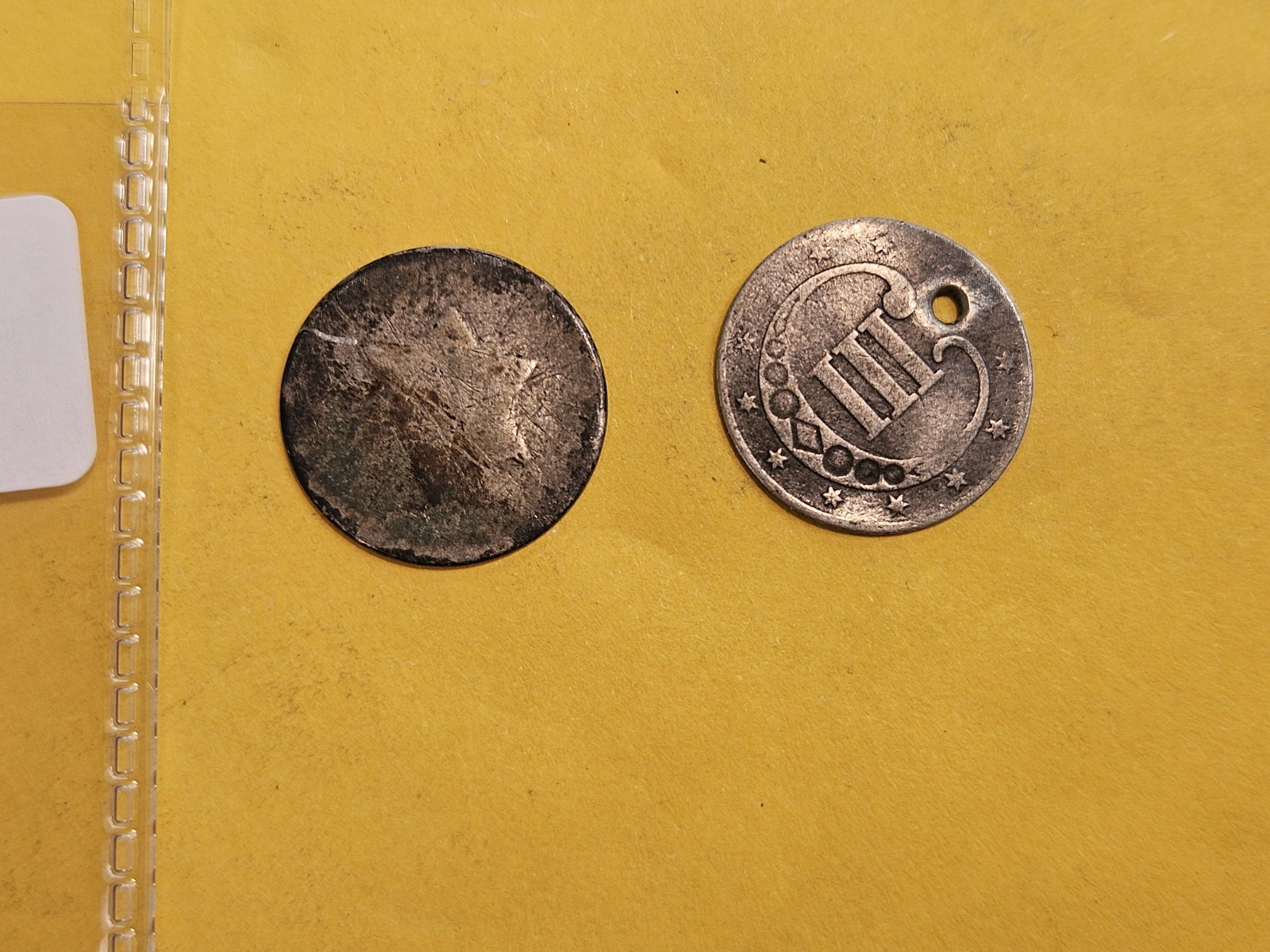 Two 3-Cent Silver Trimes - 3
