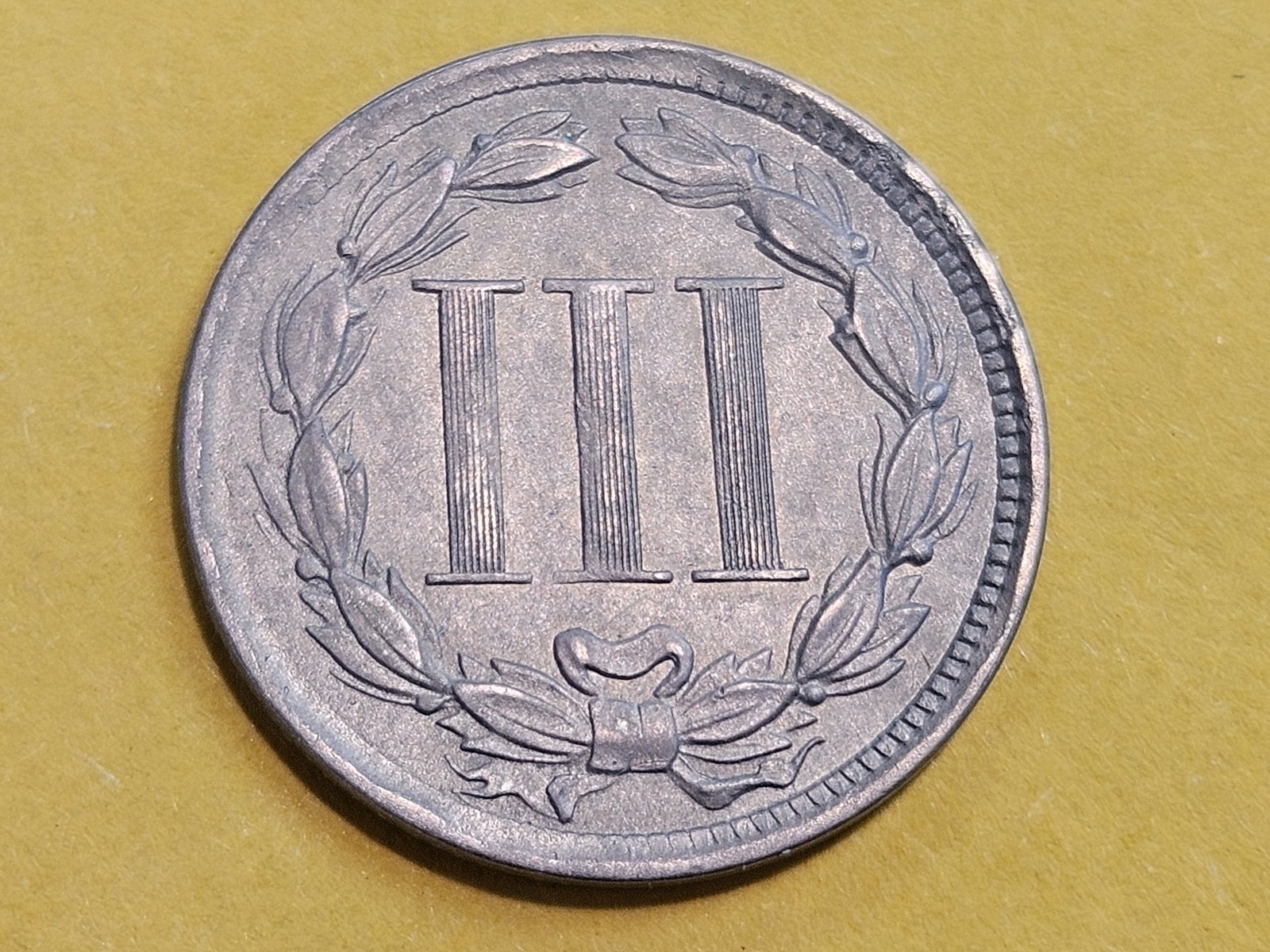 1868 Three Cent Nickel in AU-UNC - 7