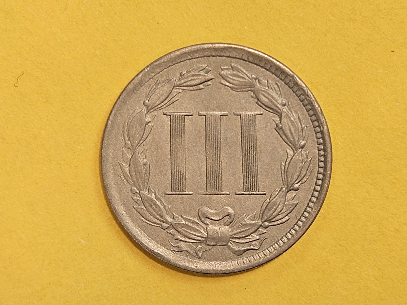1868 Three Cent Nickel in AU-UNC - 9