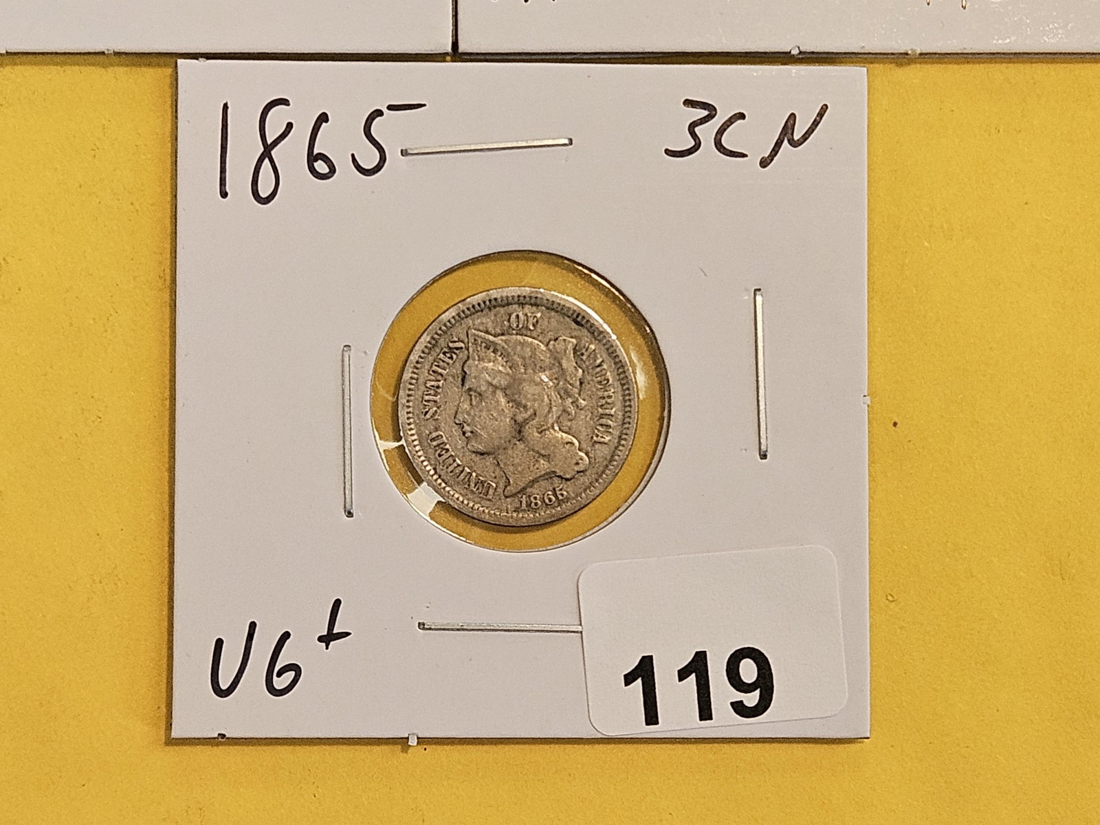 Three 3-Cent Nickels in Very Good to Fine - 3