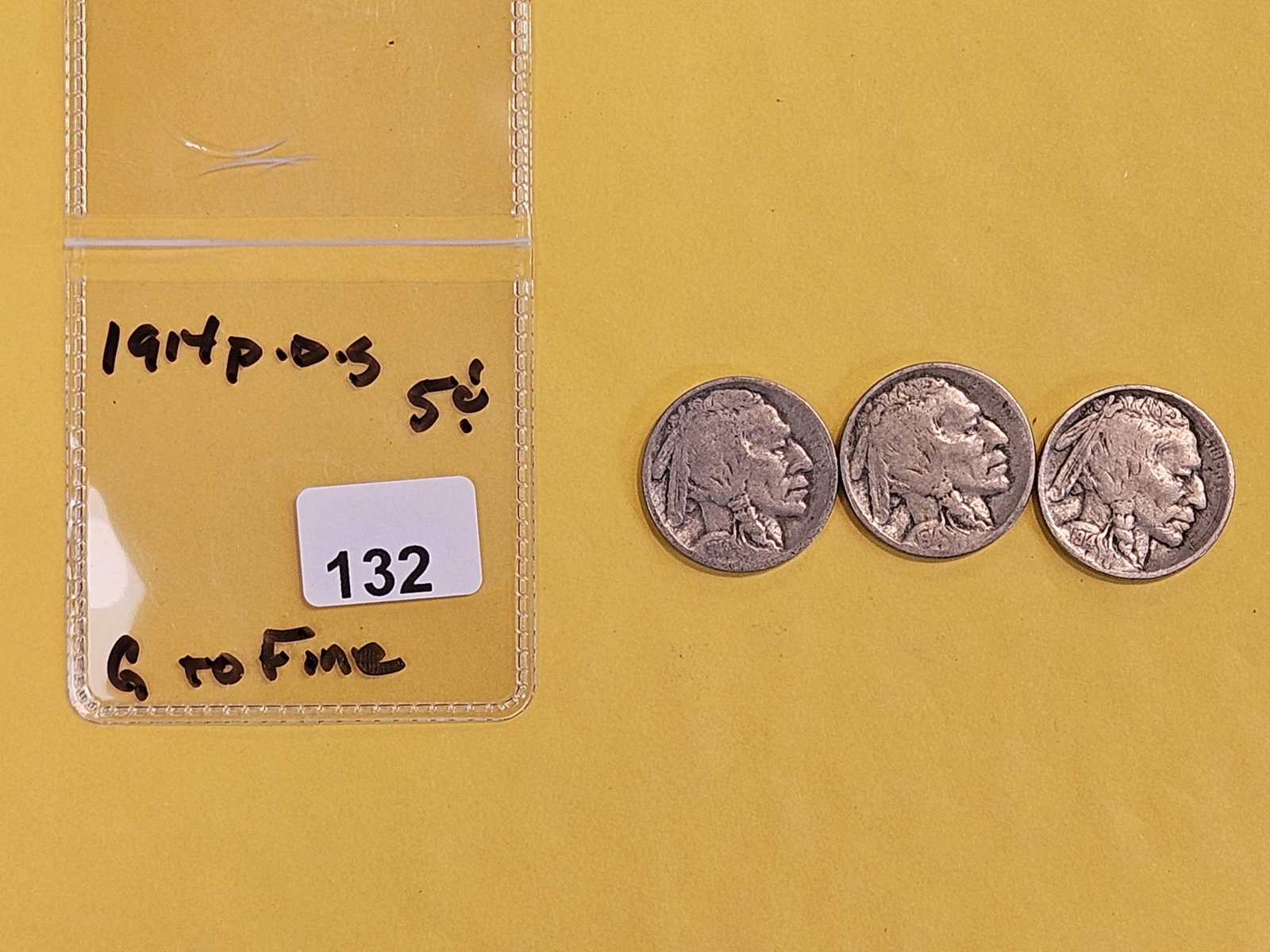 Three same-year Buffalo Nickel set in Good to Fine - 2
