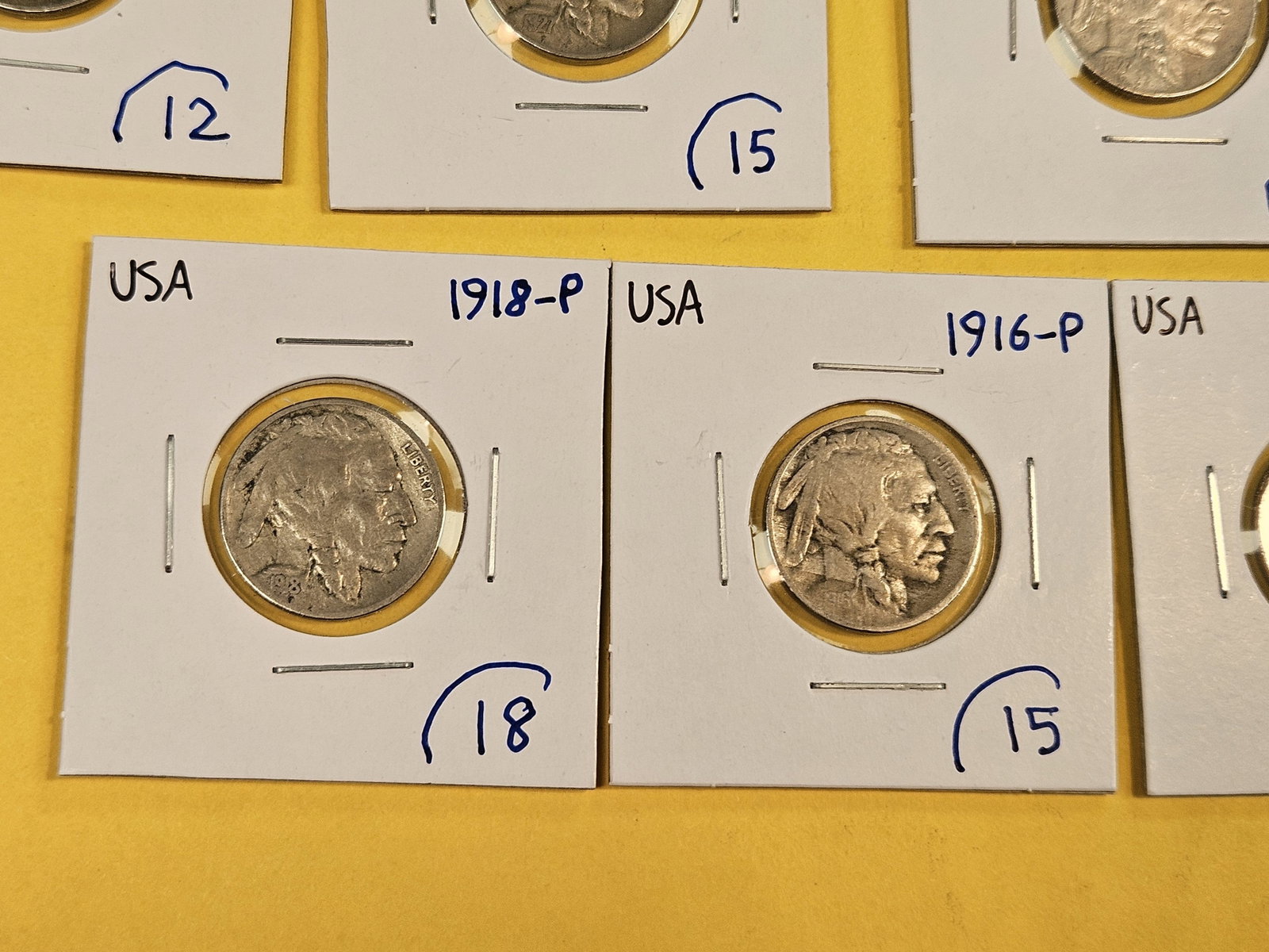 Seventeen, nicer, mixed, Buffalo Nickels - 10