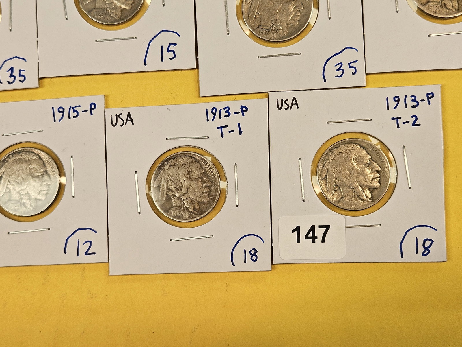 Seventeen, nicer, mixed, Buffalo Nickels - 12