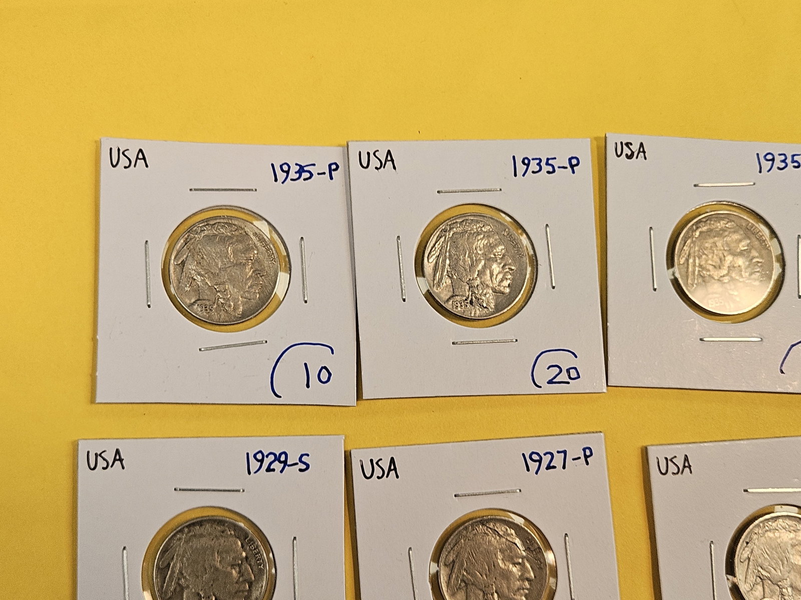 Seventeen, nicer, mixed, Buffalo Nickels - 2