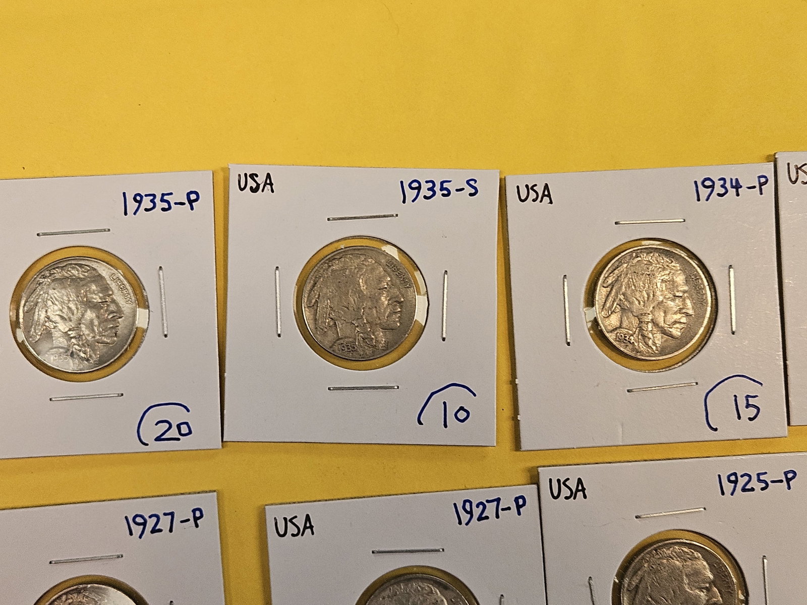 Seventeen, nicer, mixed, Buffalo Nickels - 3