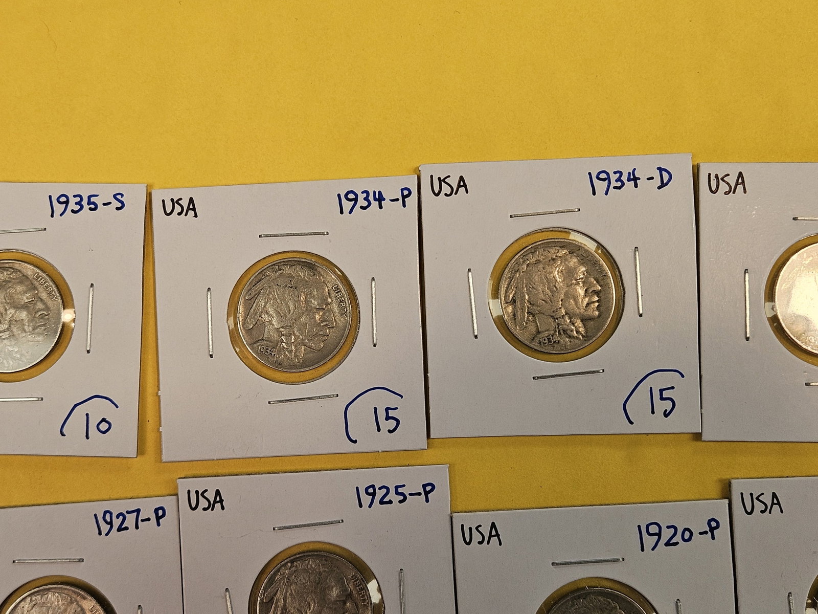 Seventeen, nicer, mixed, Buffalo Nickels - 4
