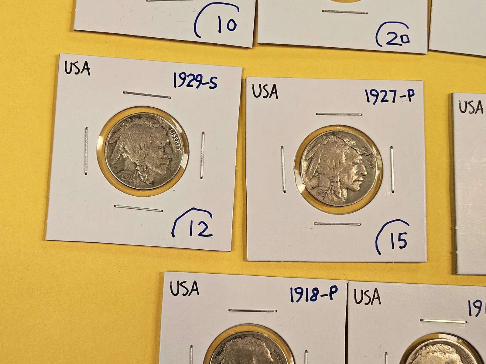 Seventeen, nicer, mixed, Buffalo Nickels - 6