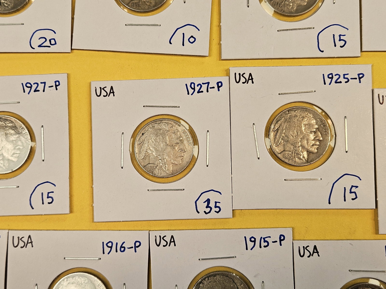 Seventeen, nicer, mixed, Buffalo Nickels - 7