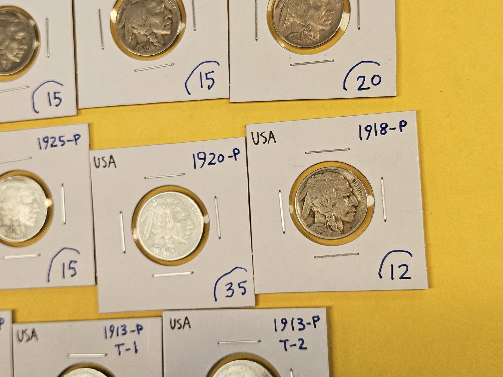Seventeen, nicer, mixed, Buffalo Nickels - 9