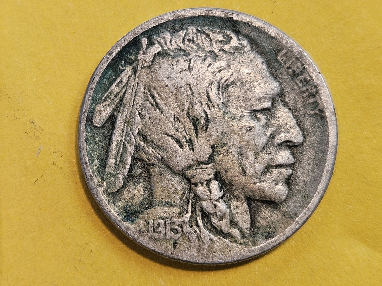 ** KEY DATE ** 1913-D Type 2 Buffalo Nickel: Has nearly a Full Horn