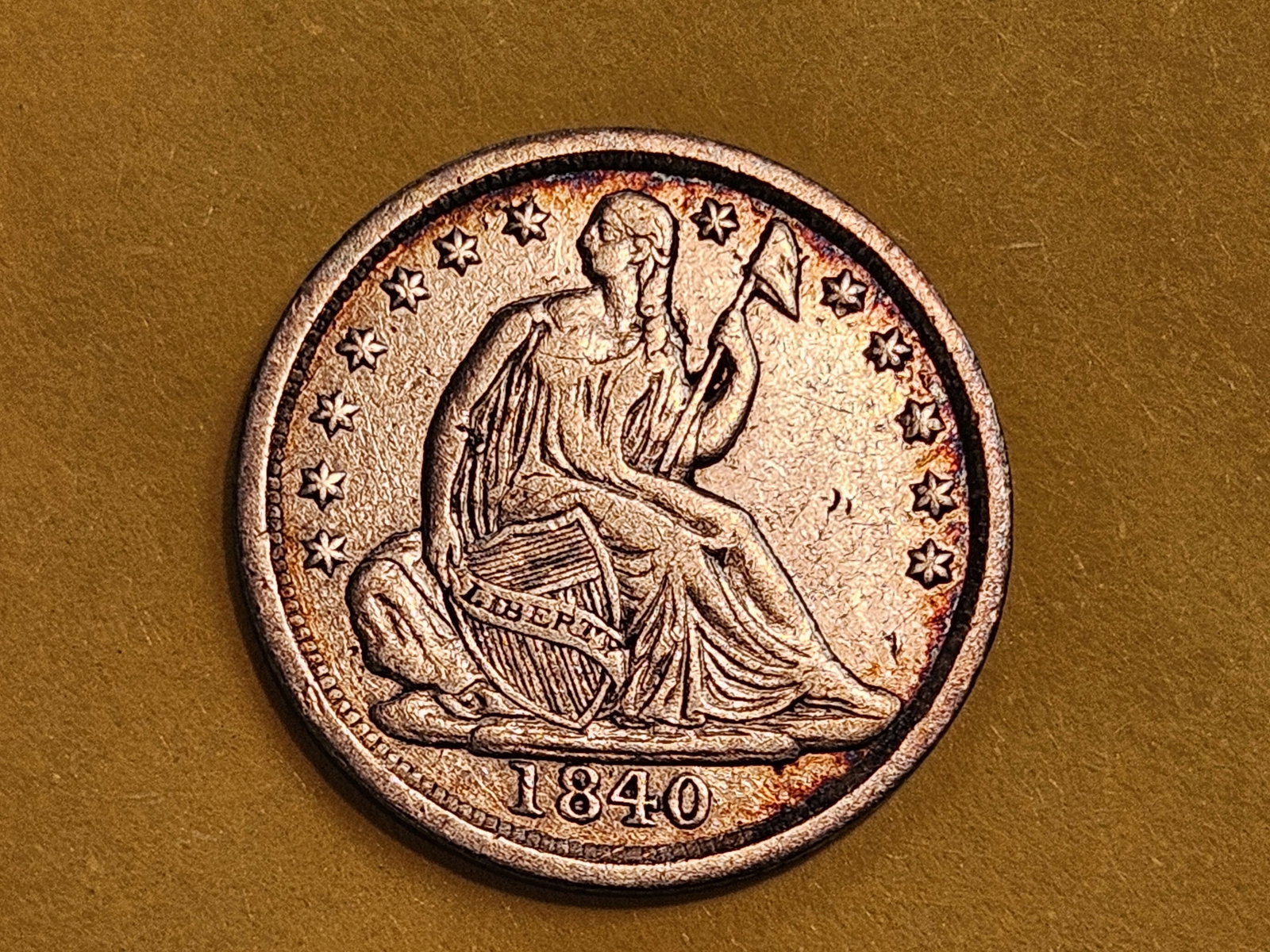 1840 Seated Liberty silver Half Dime in Extra Fine - 3