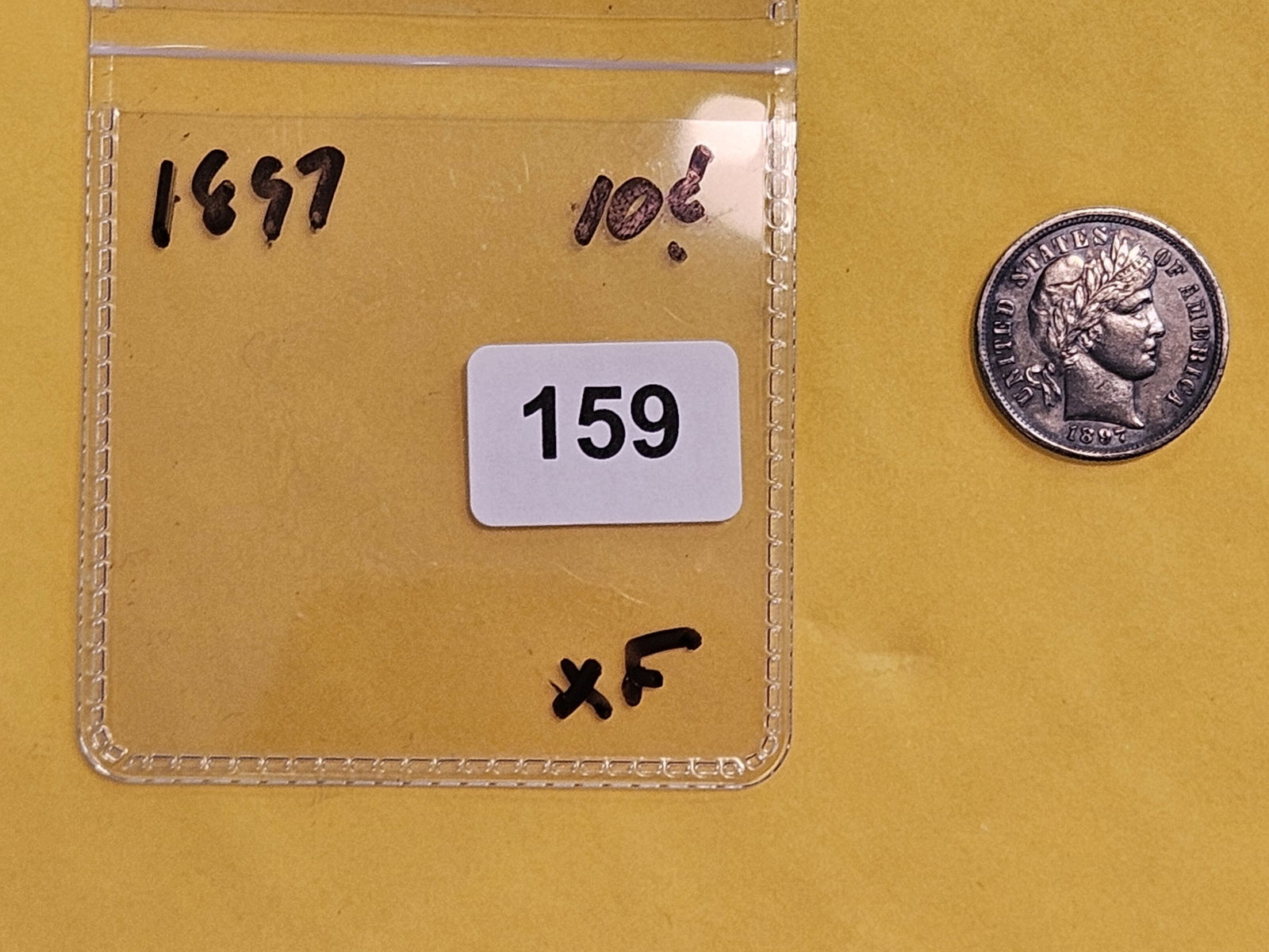 1897 Barber silver Dime in Extra Fine - 2
